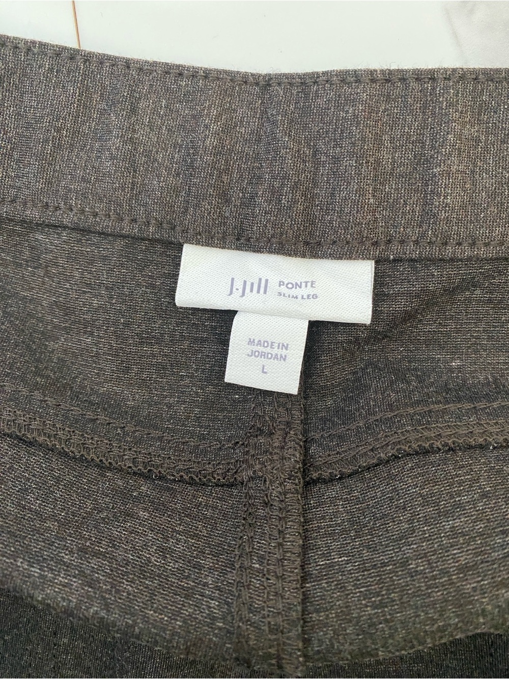 J.Jill Ponte Slim Leg Pants Large Pull-on Pants Stretch Office Casual Minimalist - Picture 4 of 9